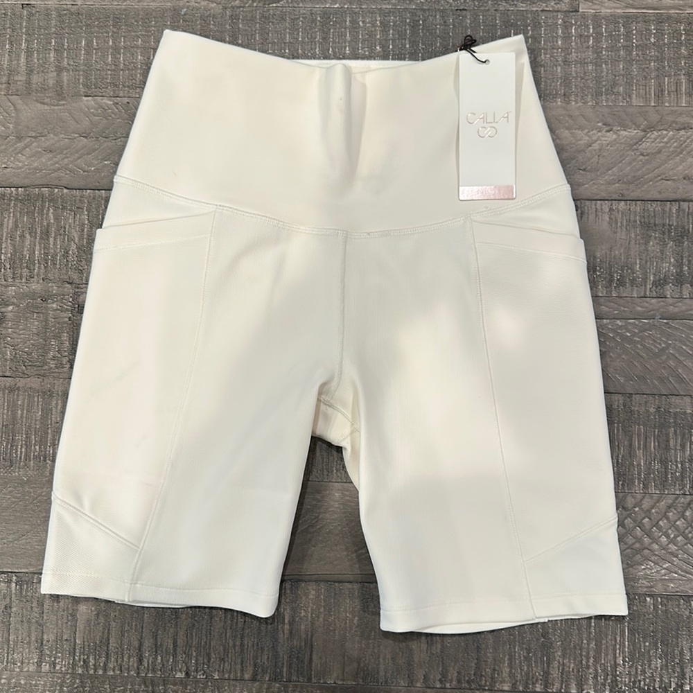Womens ribbed bike shorts with pockets* fit like a 6